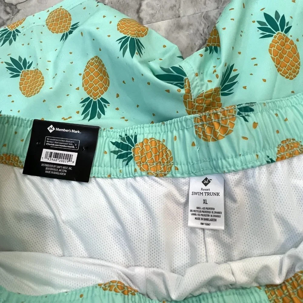 NWT Member's Mark UPF 50 Quick Dry Resort Swim Trunks Size XL XLarge‎